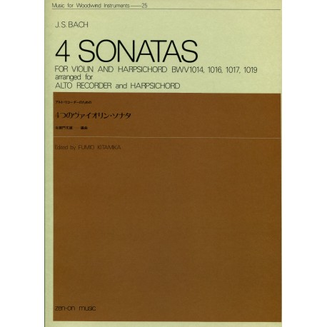 4 Violin Sonatas BWV 1014, 1016, 1017, 1019