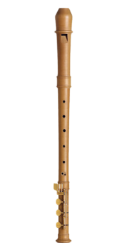 Modern Treble Recorder (E-foot) in Pearwood