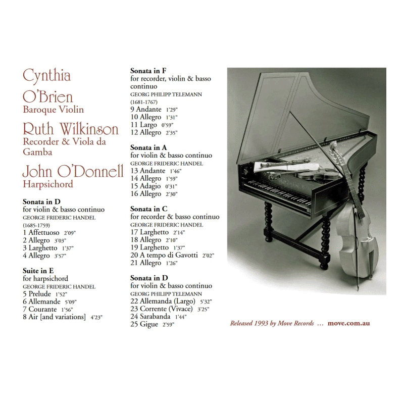and　Orpheus　Telemann　Plays　Capella　Handel　Corelli　Music