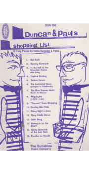Duncan and Paul’s Shopping List