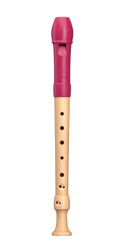 'Fipple' Descant Recorder, Maple body/ Berry-Red Plastic headjoint