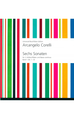 Six Sonatas for Two Treble Recorders and Basso Continuo Vol 1 (No 1-3)