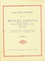 Quatre Sonates pour Flute a bec Alto Op 1 Nos II, III, IV & XI