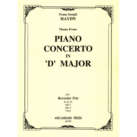 Theme from Piano Concerto in D Major