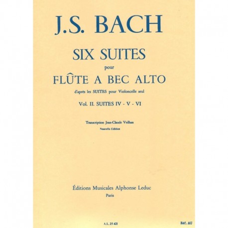Six Suites for Treble (from Solo Cello Suites): Vol 2 Suites IV-VI