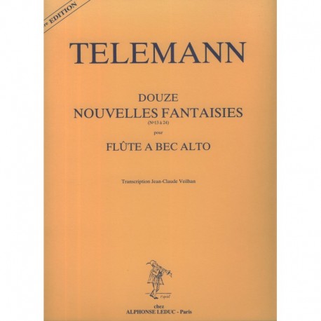 Douze Nouvelles Fantaisies pour flute a bec alto Numbers 13 to 24Twelve New Fantasies for Solo Treble Recorder