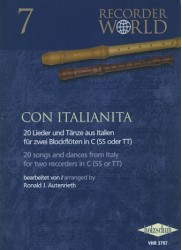 Con Italianata: 20 songs and dances from Italy for two recorders in C