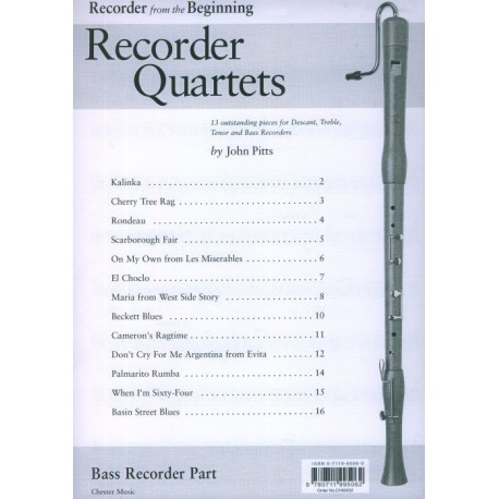 Recorder from the Beginning: Recorder Quartets Parts Pack