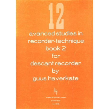 12 Advanced Studies in Recorder Technique Book 2