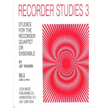 Recorder Studies 3: Studies for the Recorder Quartet