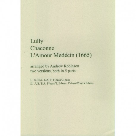 Chaconne from L'Amour Medecin (1665)