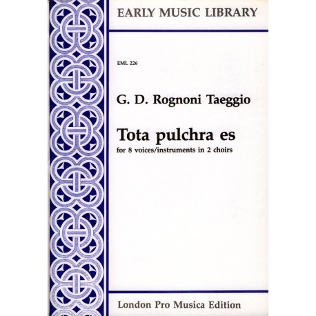 Tota pulchra es for 8 voices or instruments in 2 choirs